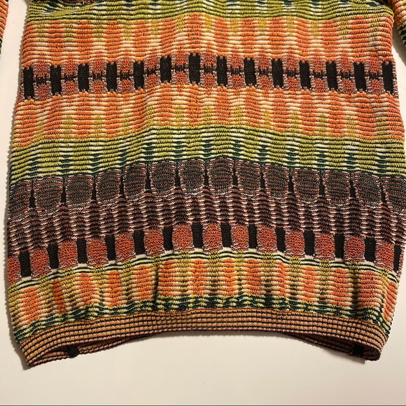 Missoni Orange Lime Green Zig Zag Cardigan Sweater - Picture 13 of 16